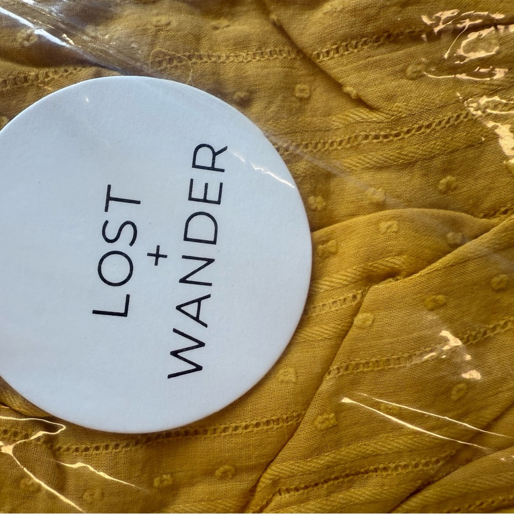 Lost + Wander Yellow Off-Shoulder Midi Dress - Picture 5 of 7